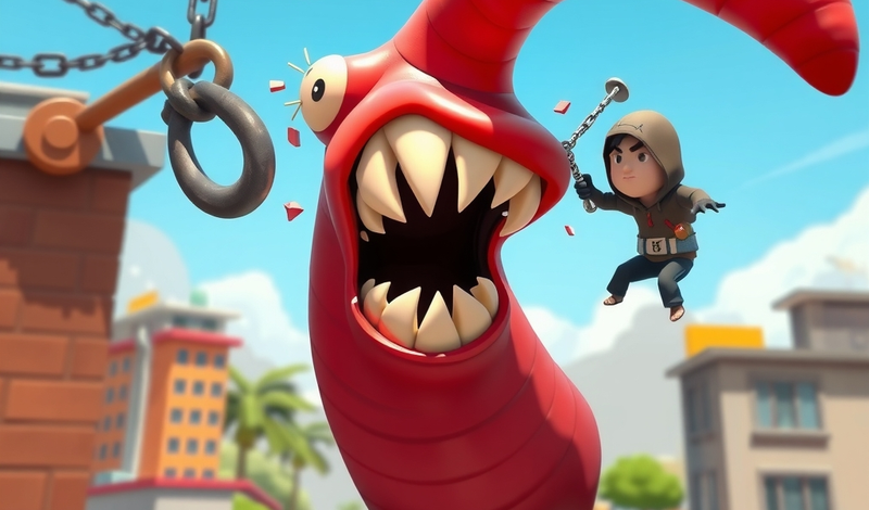 Hook Man vs Mega Worm